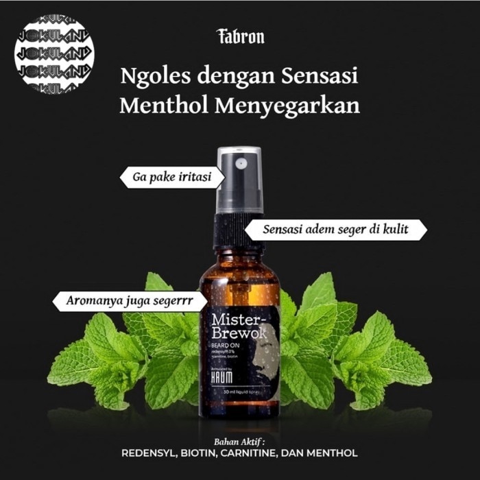 MISTERBREWOK BEARD ON REDENSYL BIOTIN + LCLT - PENUMBUH BREWOK SUPER