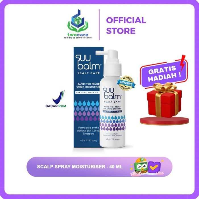 SUU BALM SCALP CARE SPRAY MOISTURISER FOR ITCHY FLAKY SCALP 40ML