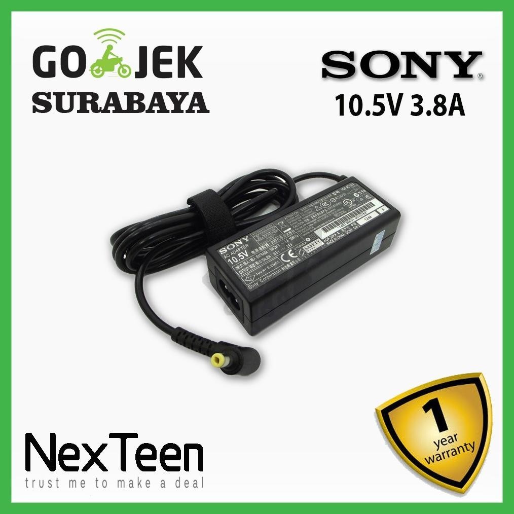 {DISKON} CHARGER SONY VAIO 10.5V 3.8A ORIGINAL GARNSI 1 TAHUN ADAPTOR SONY VAIO