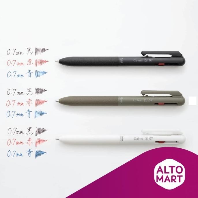 

Pentel Calme 3 Color Multi Ballpoint Pen Pulpen Warna Warni 0.5 0.7 mm