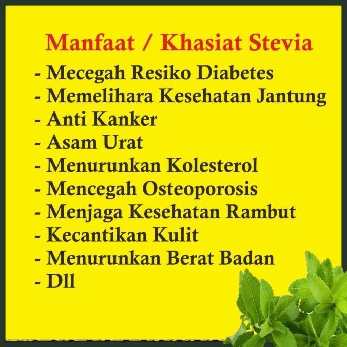 

TERBARU STEVIA GULA TETES STEFIA CAIR RENDAH KALORI UTK CEGAH DIABET & DIET !!!!!