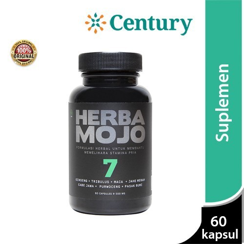 Herba Mojo 7 satu botol isi 60 kapsul / Suplemen Makanan / Stamina Pria