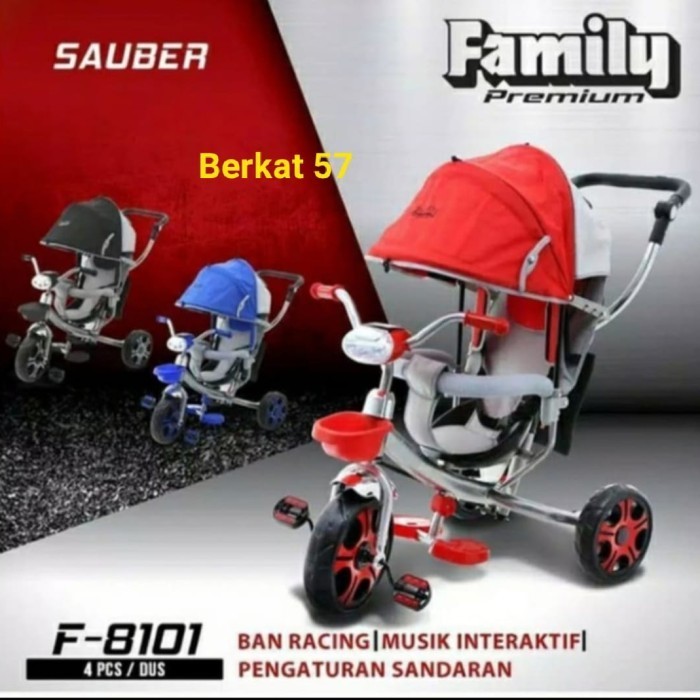 Sepeda Anak Roda Tiga Stroller Family F 8101