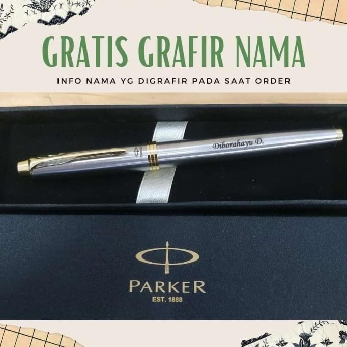 

Pulpen Mewah Model Parker IM KW Roller Ball + Gratis Grafir Laser Nama