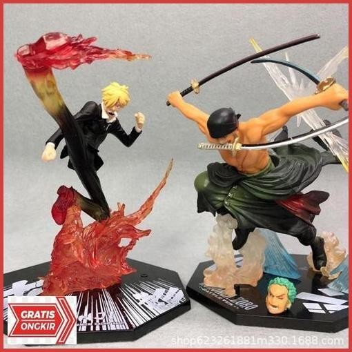Promo Figure One Piece Fzo Kws Zoro Luffy Ace Sanji Battle Effect Jaminan Original