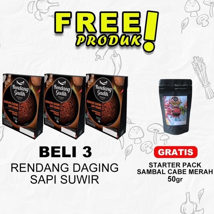 

ama PAKET 3 PCS RENDANG DAGING SAPI SUWIR