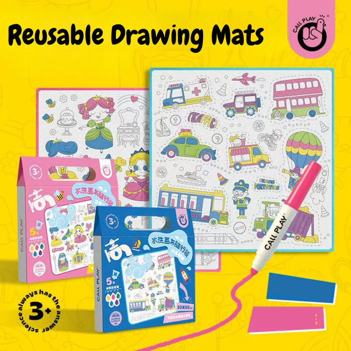 

Reusable Drawing Mat gambar mewarnai berulang canvas dapat dicuci