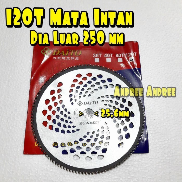 monggo] Mata Pisau Babat Bulat Potong Rumput 120T Round Blade 120 Mata Daito