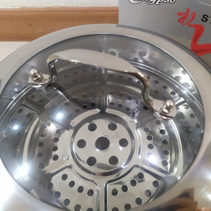 Panci Steamer 3 Susun Stainless Calypso Ukuran 28Cm