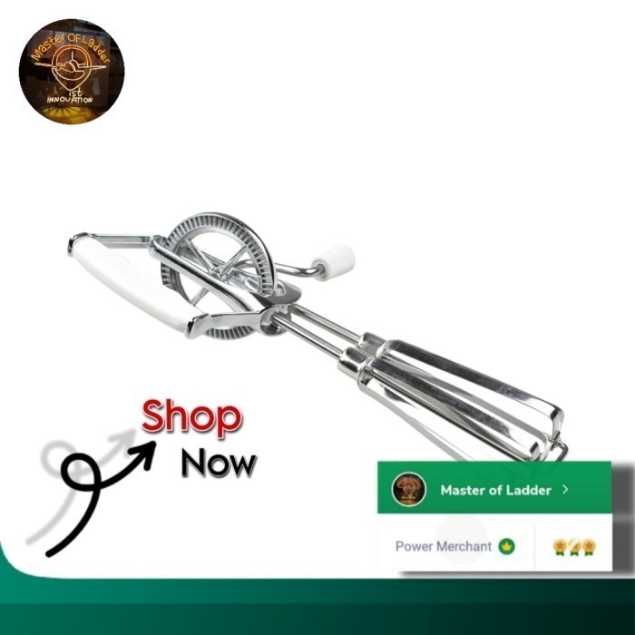Krischef Mixer Tangan Manual Stainless