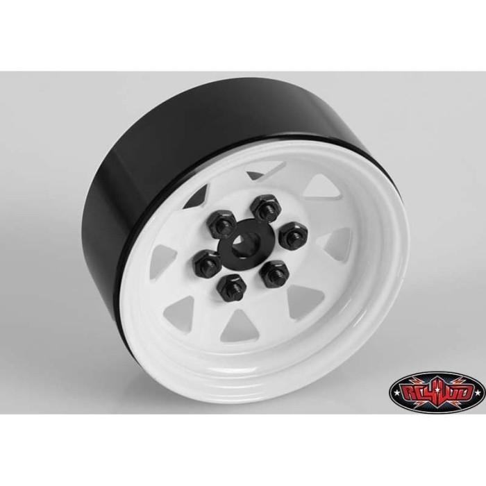 RC4WD 6 LUG WAGON 1.9" STEEL STAMPED BEADLOCK WHEELS (WHITE)