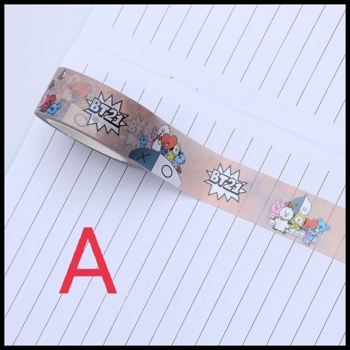 

TERBARU KPOP BTS ARMY STICKER TAPE PAPER MASKING SCRAPBOOK STICKER BT21 BABY !!
