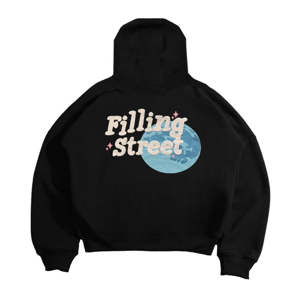 Sale Hoodie Boxy Oversize Fillingstreet Wrd Black