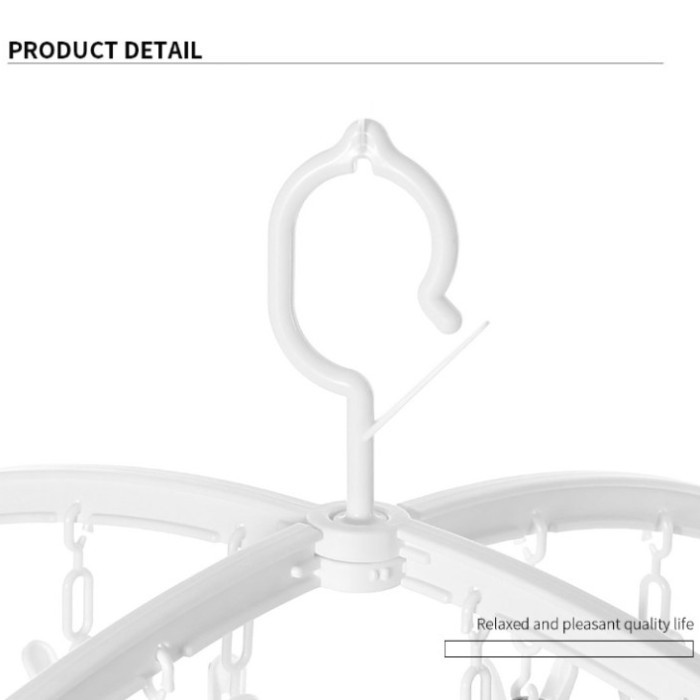 Gantungan Jemuran Lipat Jepit - MINISO Foldable Clothespin Hanger K01