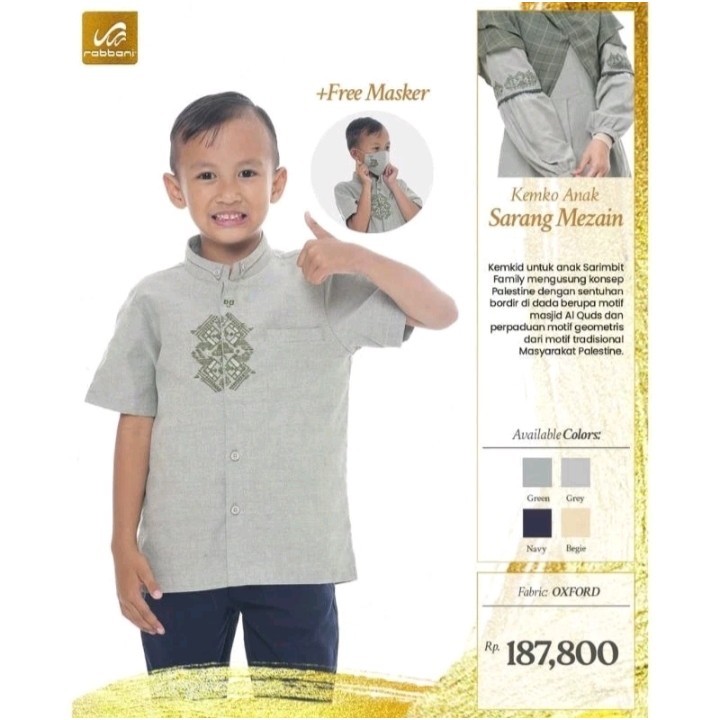 Rabbani Sarimbit Koko Anak Tangan Pendek Kemko Anak Mezain Pdk