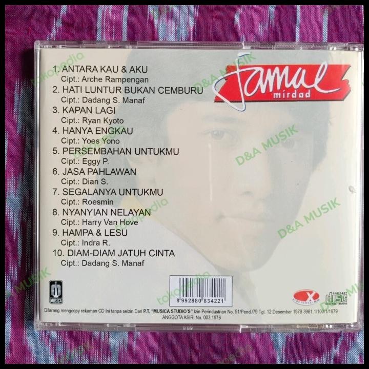 TERMURAH CD JAMAL MIRDAD - ANTARA KAU DAN AKU 