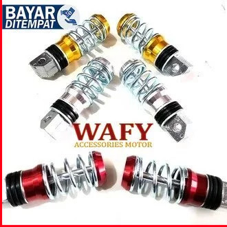 Footstep Foot Step Belakang Per  Pijakan Kaki Universal Semua Motor Biru Kuning Gold Hitam Merah Pij