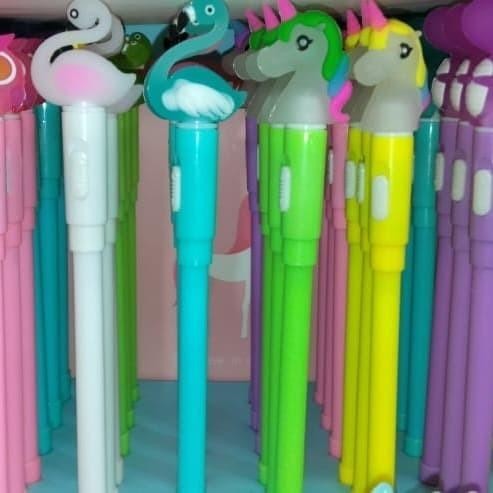 

pen gel karakter owl lampu terbaru 12 pcs Import