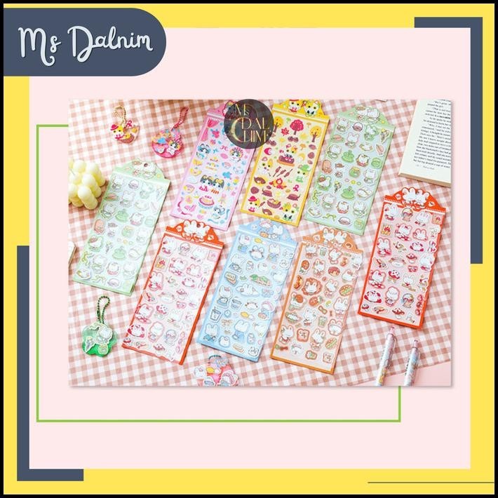 

HOT DEAL STIKER HEWAN RABBIT CAT CUTE ANIMAL STICKER ANAK DEKORASI GLITTER ST59