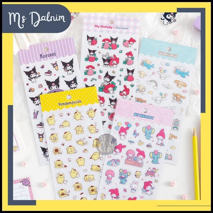 

DISKON STIKER SANRIO AESTHETIC DEKORASI STICKER JOURNALING KOREA PVC - ST157 !