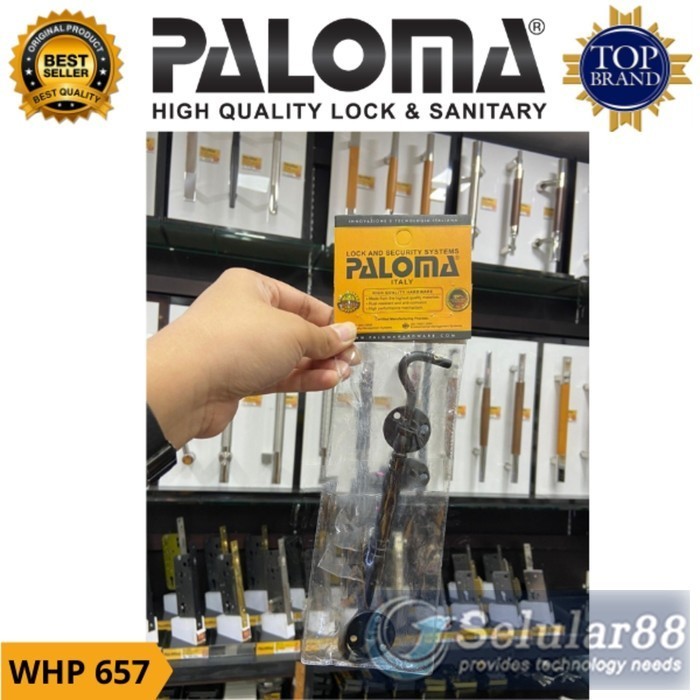 

Paloma WHP657 Window Hook 8inch Penahan Jendela Hak Angin Brass Black
