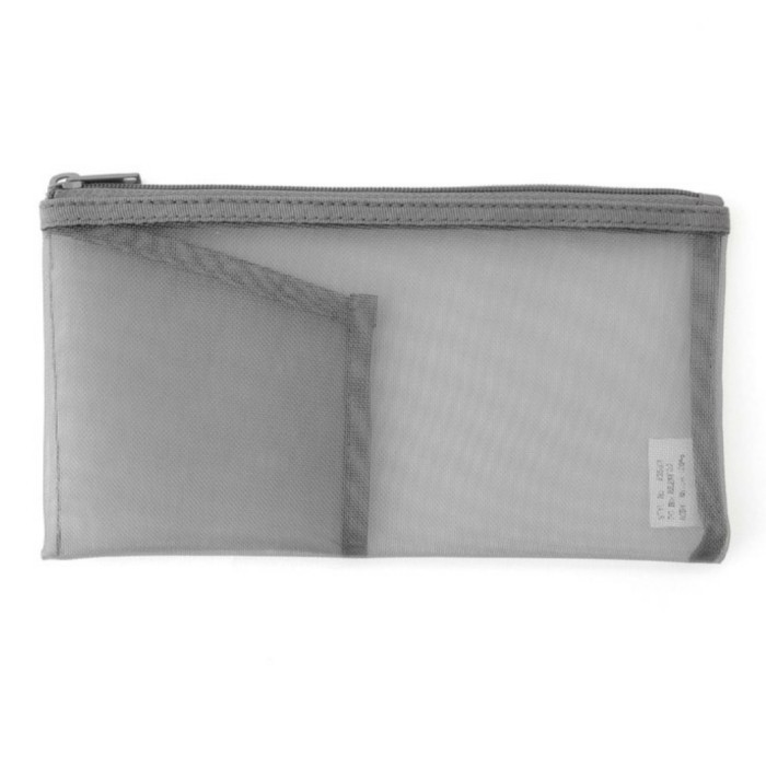 

MUJI - Nylon Mesh Pen Case With Pocke Tempat Pensil