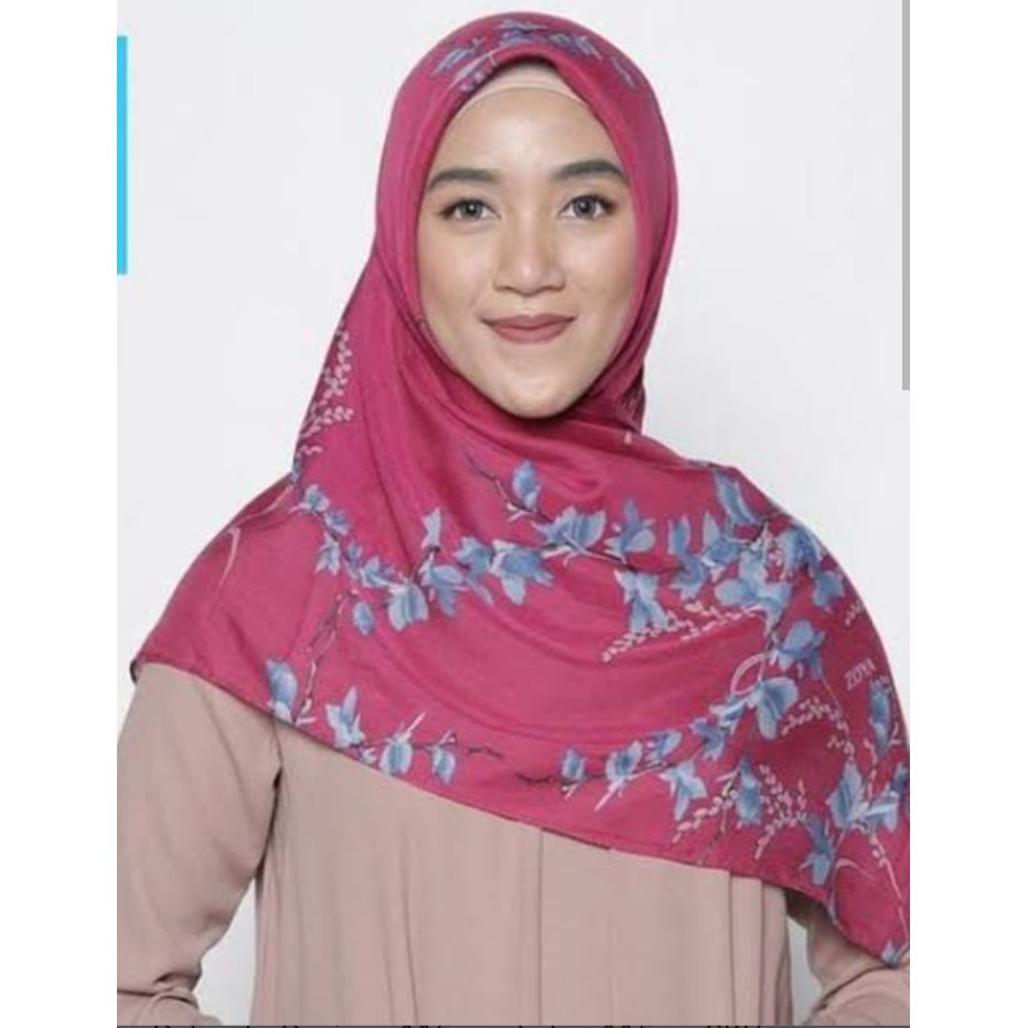 Zoya Segi Empat Polos+motif Kerudung Hijab Jilbab Baryony Scarf