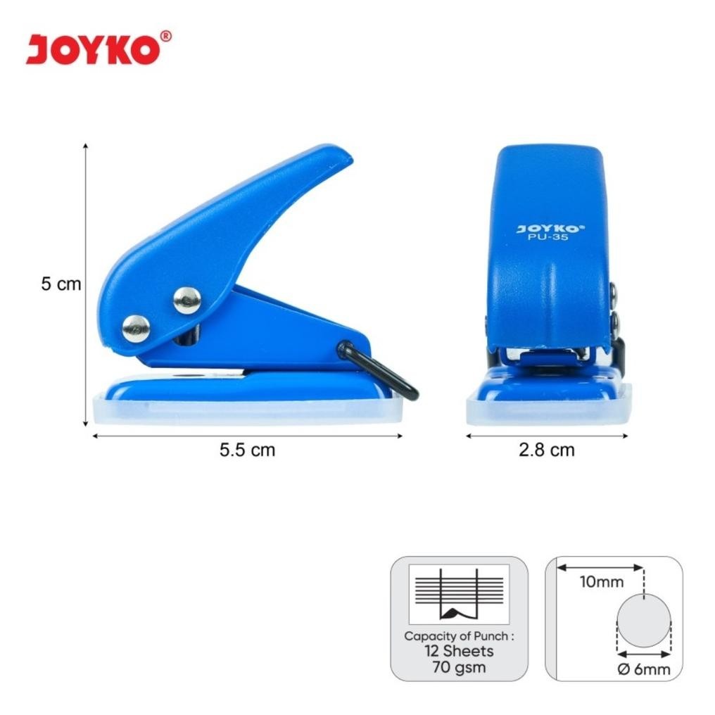 

Pembolong Kertas Satu Lubang Joyko - One Hole Punch Pu-35