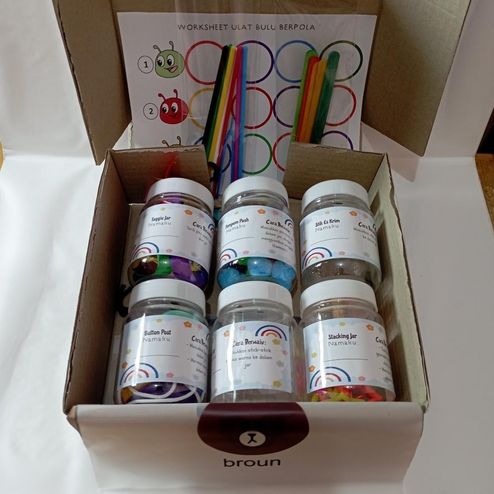 Gratis Ongkir Mainan Busy Jar 6 In 1 Edukasi Anak Montessori Montesori Motorik Motoric Sensori Senso
