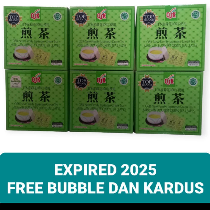 

OSK japanese green tea teh hijau jepang (50 Sachet x 6 box)