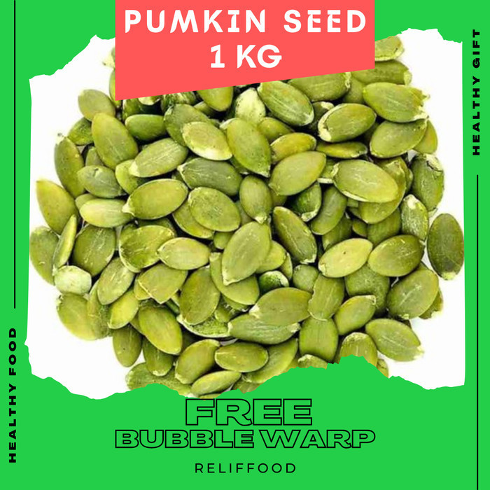 

ROASTED PUMPKIN 1 KG PREMIUM SEED - BIJI LABU PANGGANG SIAP MAKAN