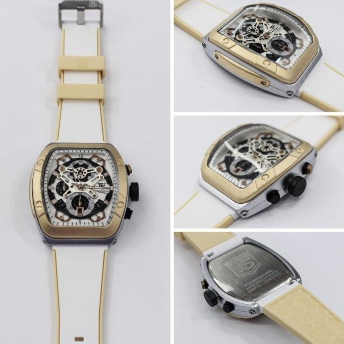 Jam Tangan Pria Original T5 H 3857G Black Silver Red