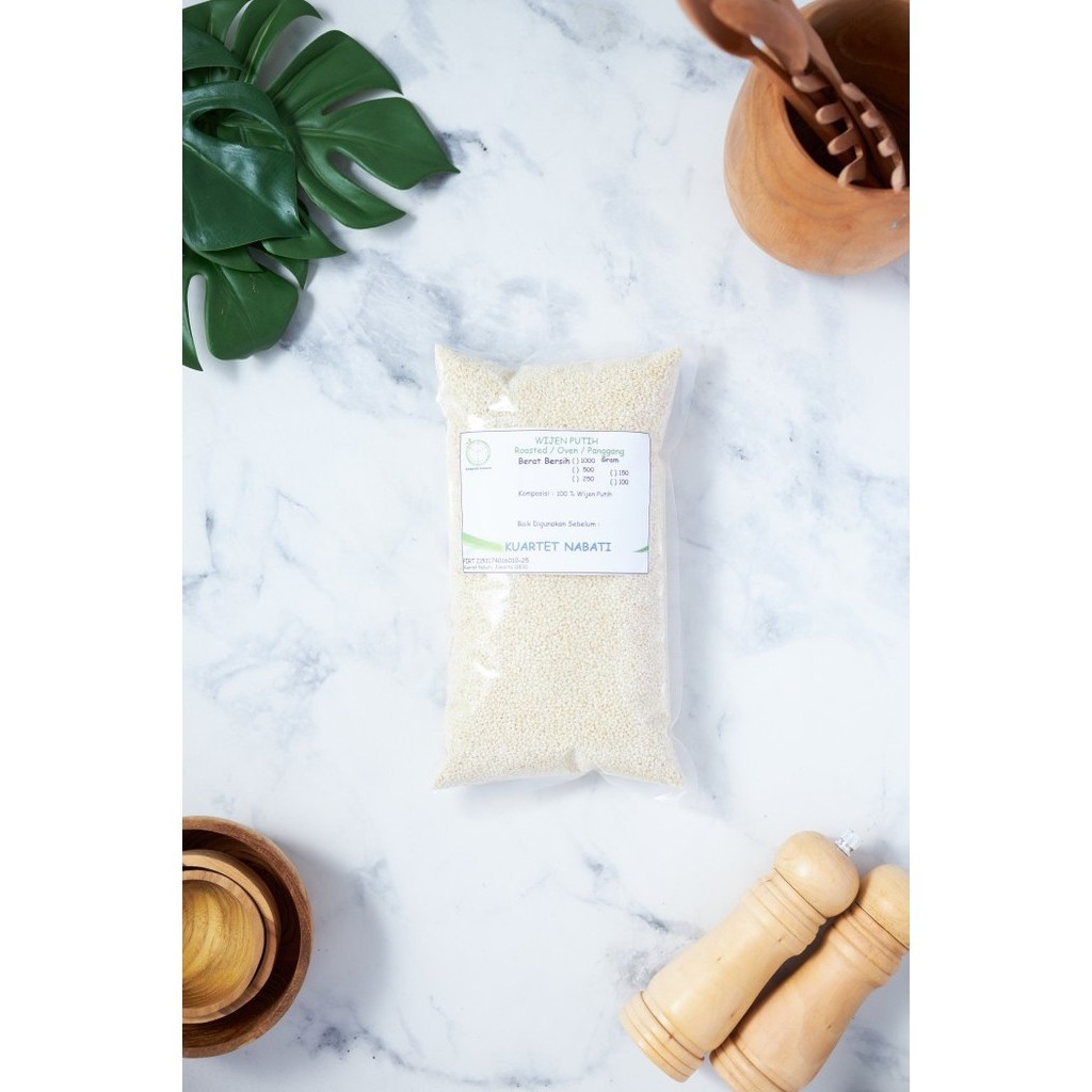 

Kuartet Nabati Wijen Putih Mentah / Raw White Sesame Seeds 1000 Gr