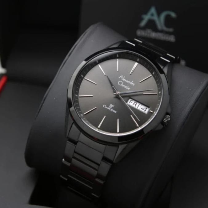 Jam Tangan Alexandre Christie Pria Original AC8592 Black
