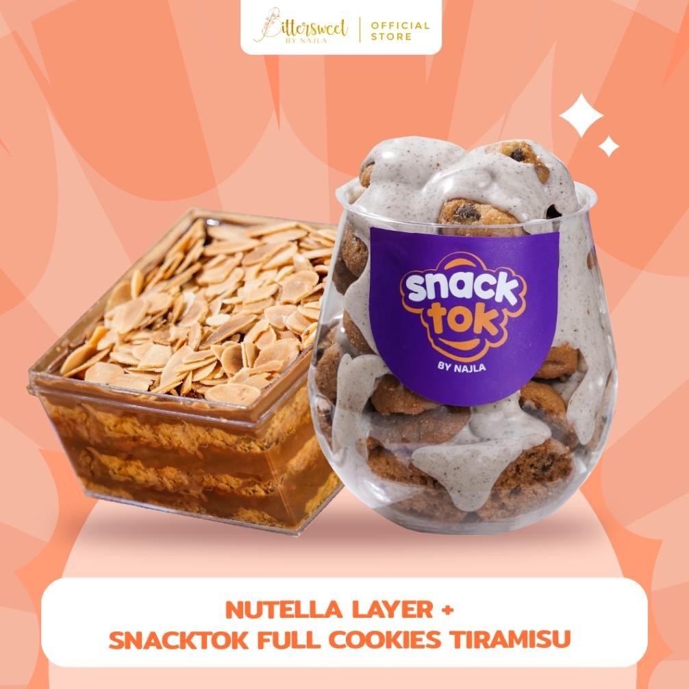 

Bittersweet By Najla - Nutella Layer & Snacktok Full Cookies Tiramisu