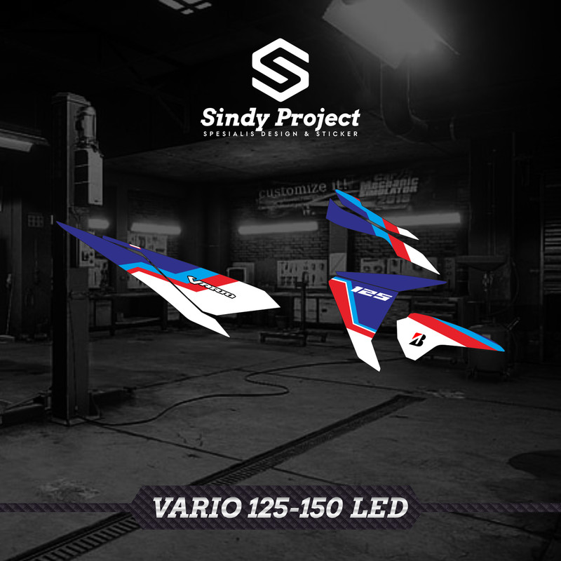 Striping Sticker Stiker Motor VARIO 125-150 LED OLD LAMA kode 006