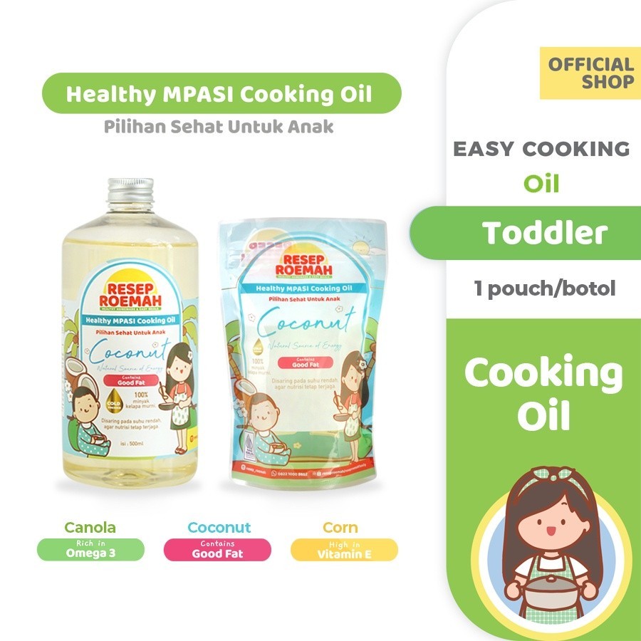 

RR Healthy MPASI Cooking Oil / Minyak Goreng Sehat untuk MPASI / Bahan Masak MPASI