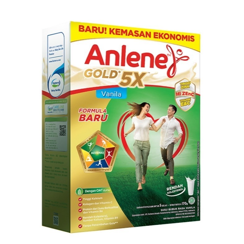 

Anlene Gold 5X Susu Dewasa Vanila Box 170 g