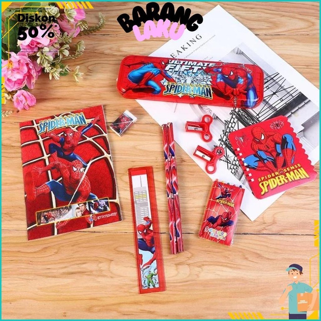 

COD - S5982 SET ALAT TULIS 8 IN 1 / SET ALAT TULIS ANAK MOTIF KARTUN / SET ALAT TULIS 8 IN 1 LUCU / STATIONERY SET 8 IN 1 LUCU BISA COD