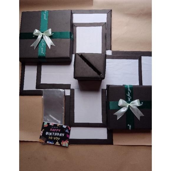 

BOX SNACK 2LAYER POLOS MURAH KOSONGAN FREE PLASTIK DAN KARTU UCAPAN HAMPERS SNACK ULTAH SIAP KIRIM