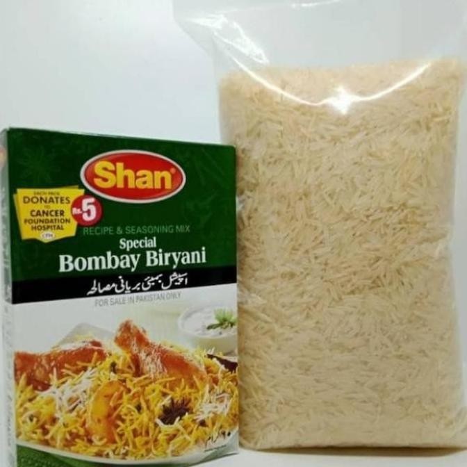 

Beras basmati shan +1paket bumbu shan beryani HTM