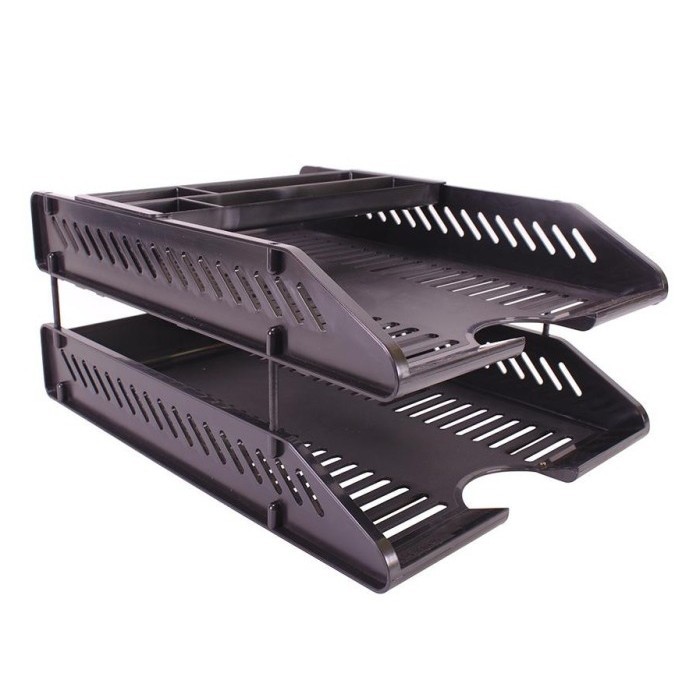 

Rak Kertas / Letter Tray Set Black Bantex 9872 10