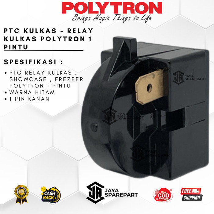 siap kirim] PTC RELAY KULKAS , SHOWCASE , FREZEER POLYTRON 1 PINTU