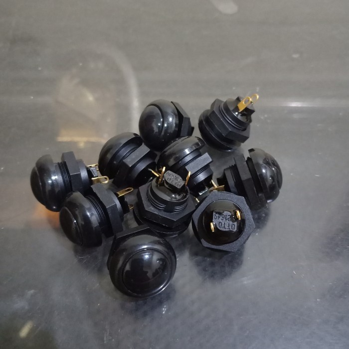 Authentic Otto P9 Clicky Push Button Switch Tombol 12Mm Hitam