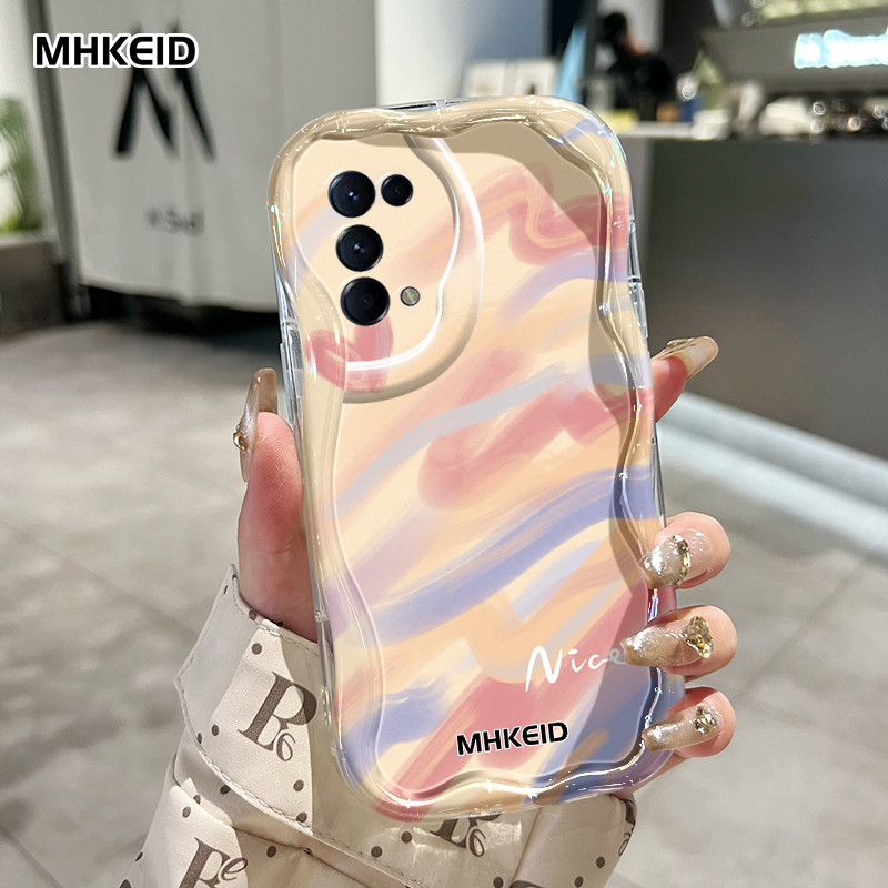 MHKEID Casing Hp Untuk OPPO Reno 5 4G Reno 5 5G Reno 5K 5G Case HP pola bagus Cesing Softcase Siliko