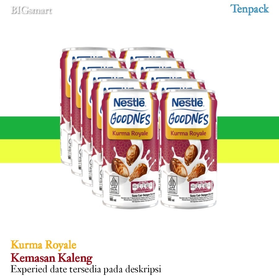 

Nestle Goodnes Kurma Royale Susu Cair dengan Kurma 189 ml - Tenpack