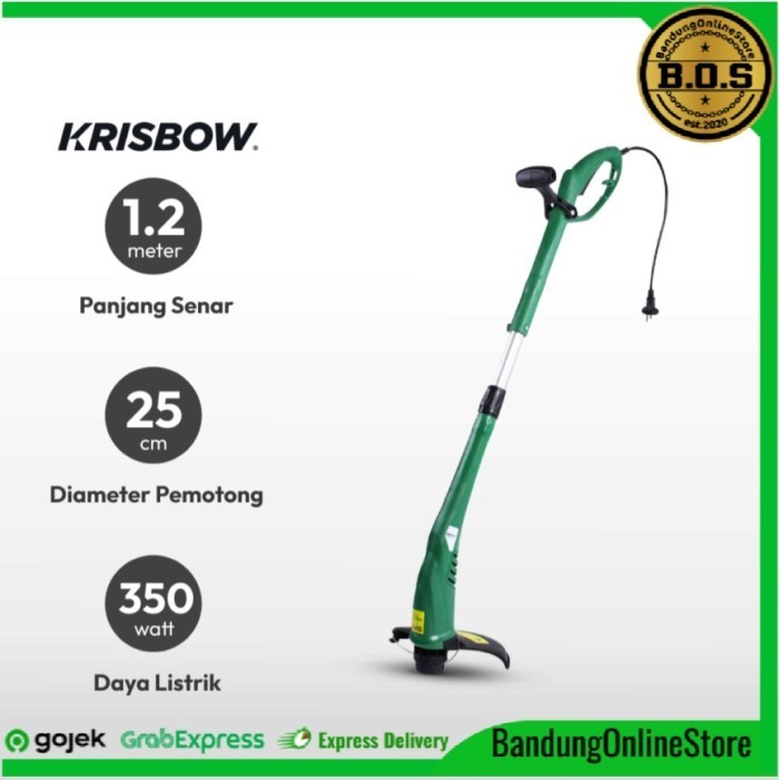 Krisbow Mesin Pemotong Rumput 350 Watt Listrik Dengan Senar