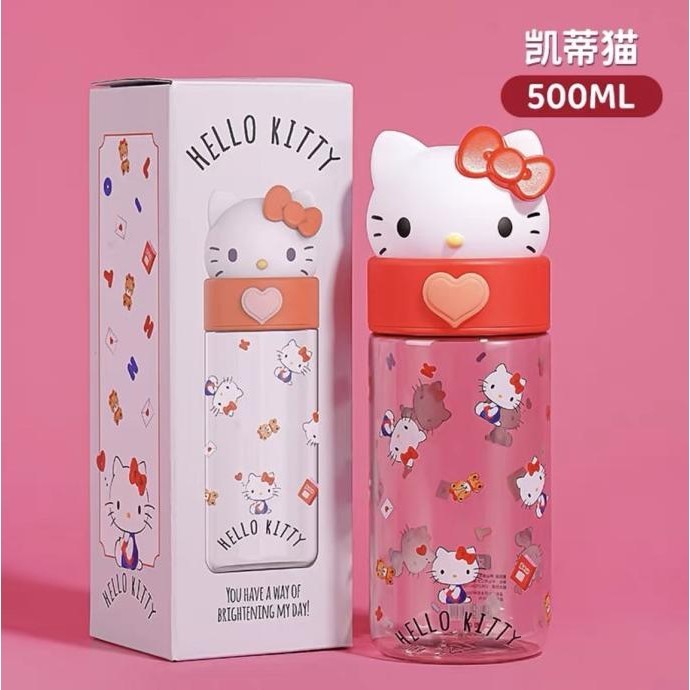 Botol minum sanrio original/botol teguk 500 ml sanrio original tritan