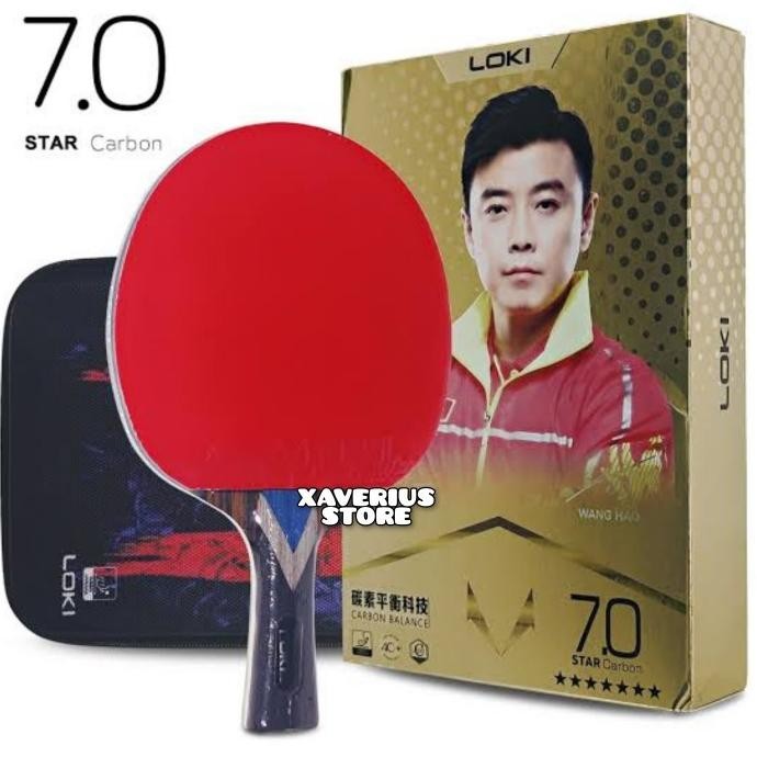 TERMURAH - BAT/BAD PINGPONG LOKI 7 STAR CARBON ORIGINAL