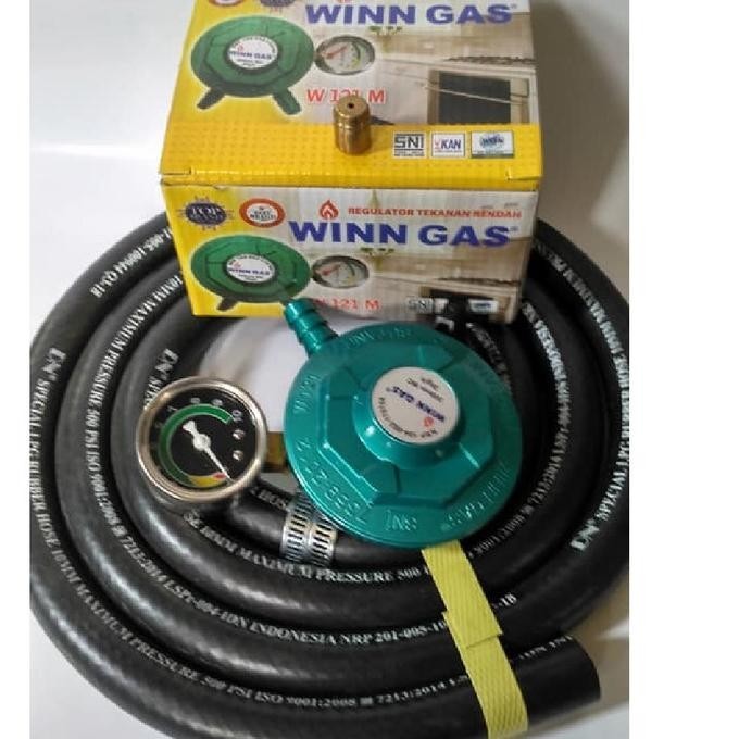 [Ready Stock] Regulator Matic Zhelgaz Winn Gas W 121M Selang Gas Lpg 500 Psi 3 Lapis